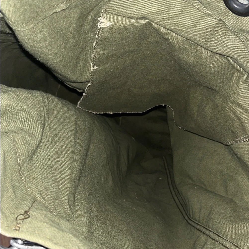 Vintage Military Olive Drab Canvas Bag